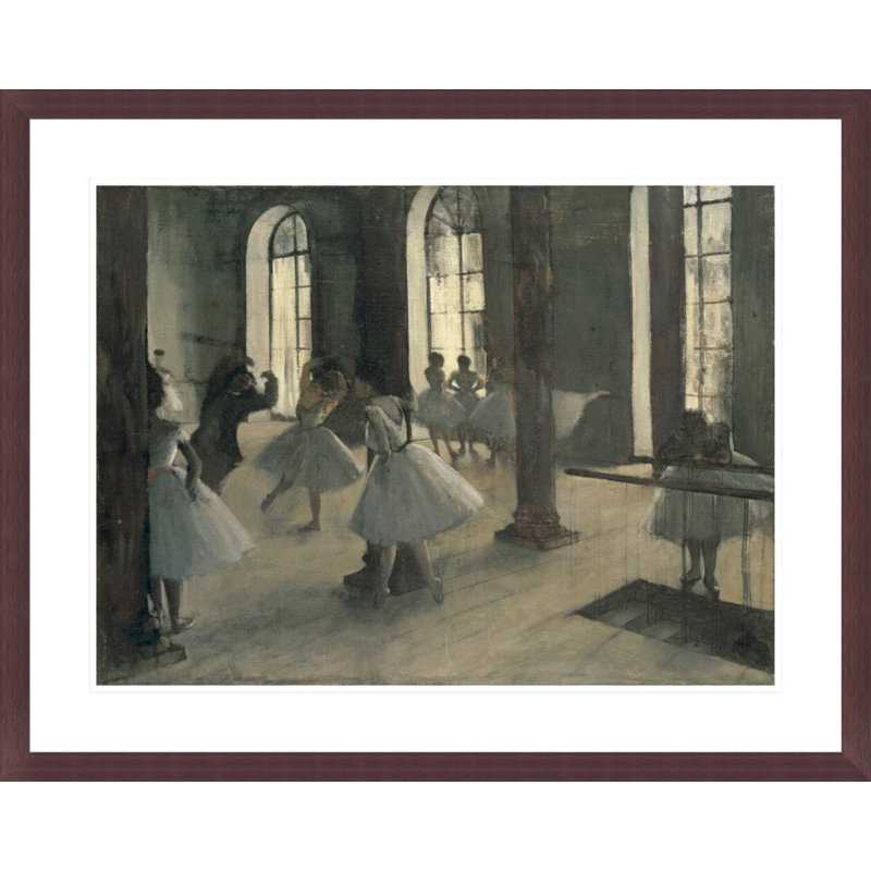 «La Répétition au foyer de la danse» par Edgar Degas, impression giclée encadrée, H 23,45 po x l 29,5 po