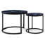 2 pièces, tables basses rondes à dessus noir, motif en marbre, appartement, salon, stable et bien construit de 2, look industriel moderne, chambre à coucher, assemblage rapide