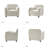 Berken 35'' Wide Lamb Wool Upholstered Teddy Armchair with Solid Wood Legs-257740647