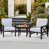 Black Frame /Light Gray Cushion
