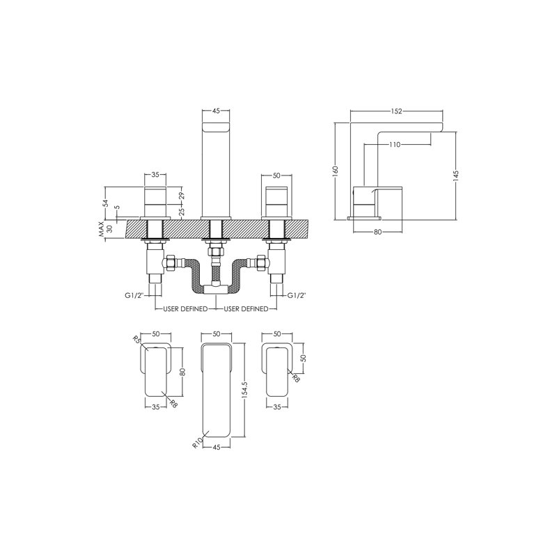 Windon Pillar Tap with Waste