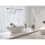 67" Freestanding Solid Surface Bathtub, Luxury Engineered Stone Resin Freestanding Soaking Bathtub With Overflow And Pop-Up Drain For Contemporary Bathroom