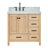 Ariel Cambridge 36 In. Left Offset Vanity With 2 In. Carrara Marble Countertop-109078544