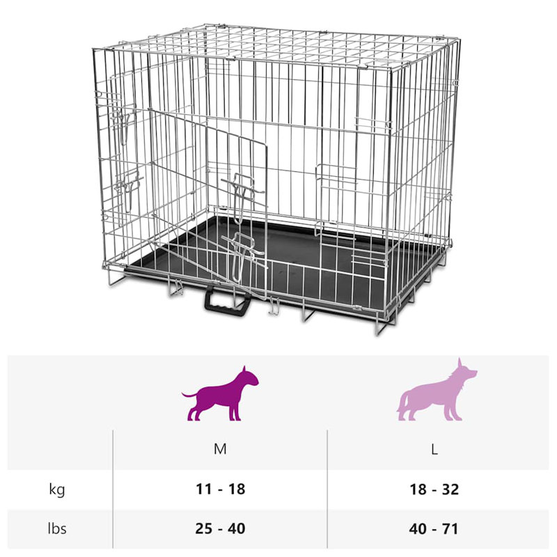 Collapsible Pet Crate, 61cm H x 55cm W x 76cm D