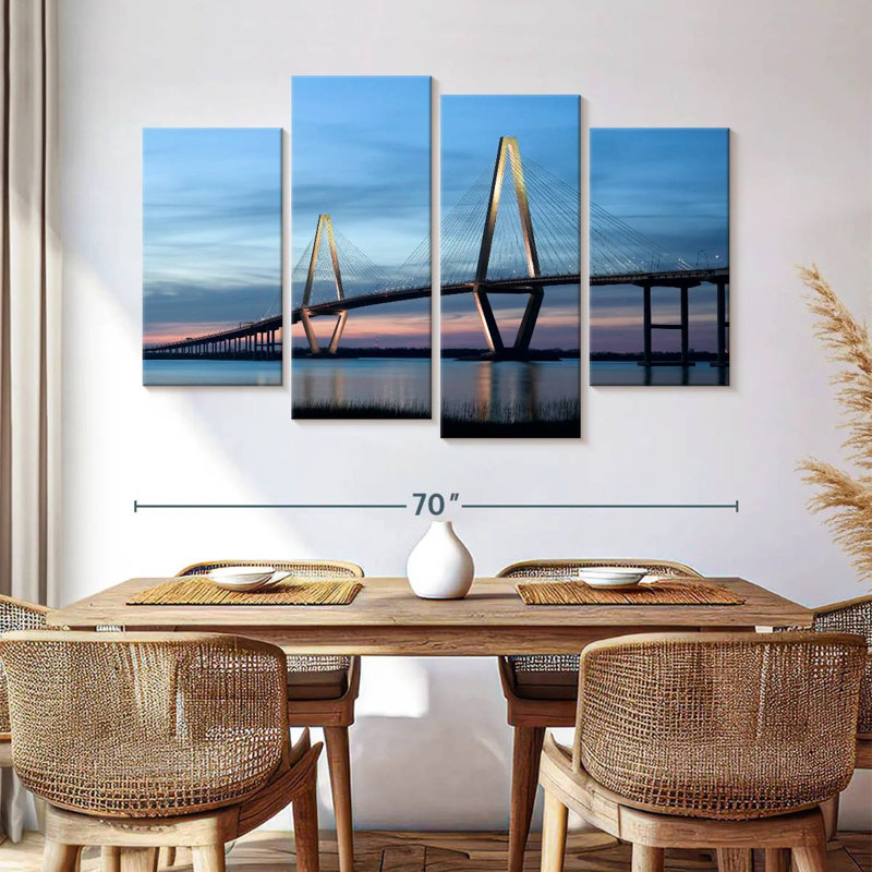 Lilie Ravenel Bridge à l'aube, H 42 po x l 68 po