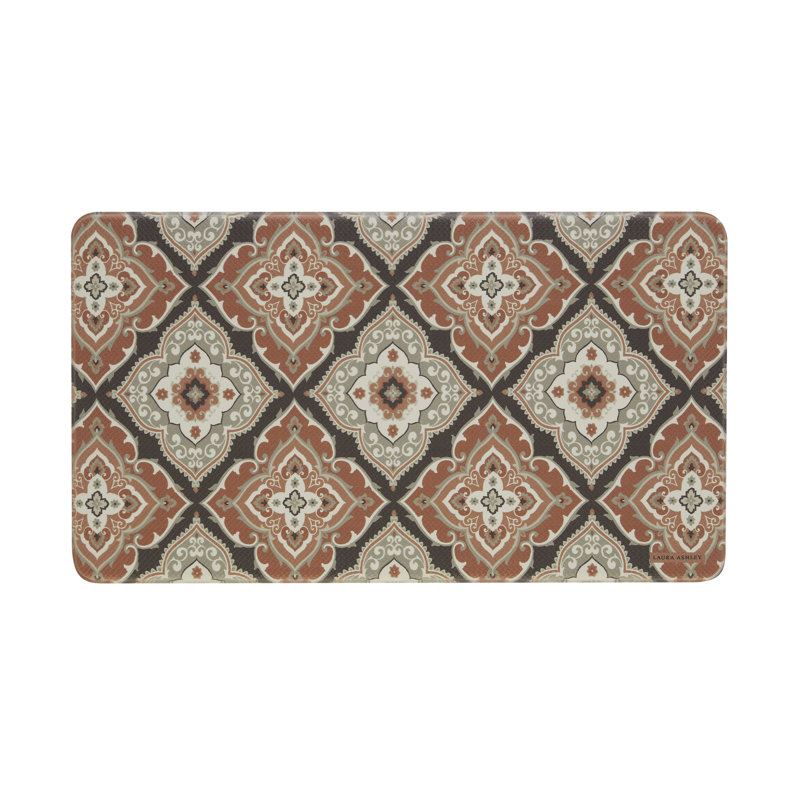 Laura Ashley Allie Wellness Anti-Fatigue Mat, Rectangle 1'5" x 2'8", Orange