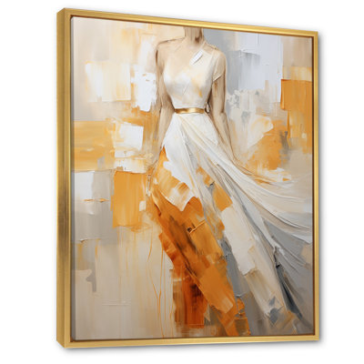 «Glam Orange Beige Collage III», art mural sur toile tendance