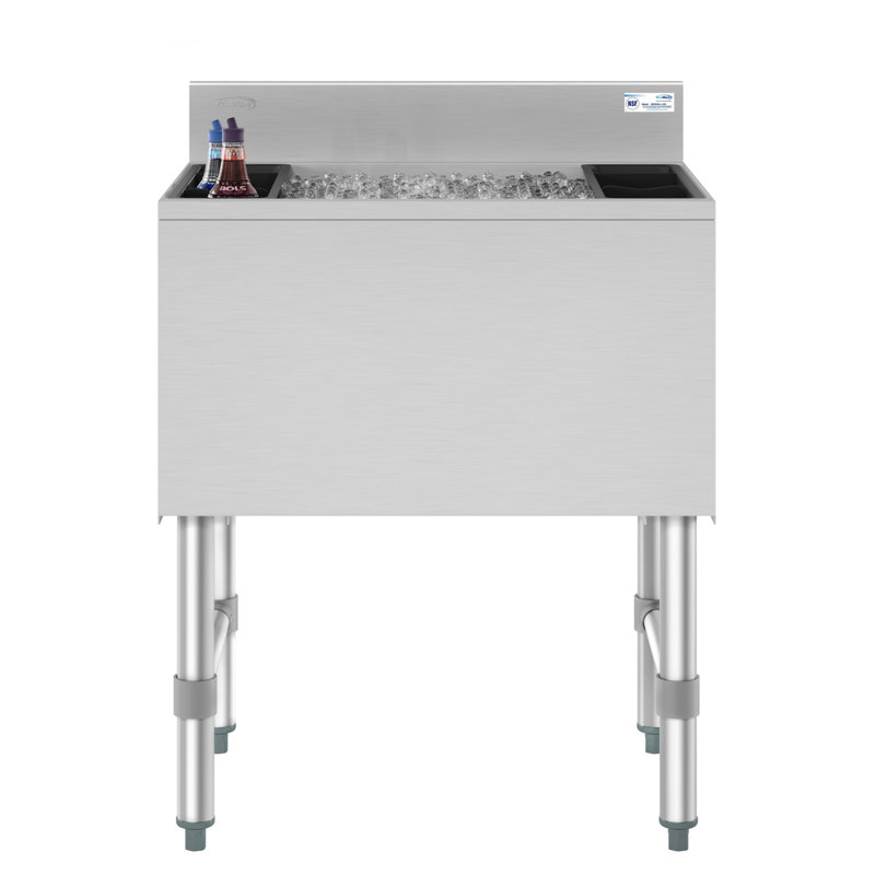 Bac à glaçons commercial 24 po avec couvercle en acier inoxydable (km-uib-1824)