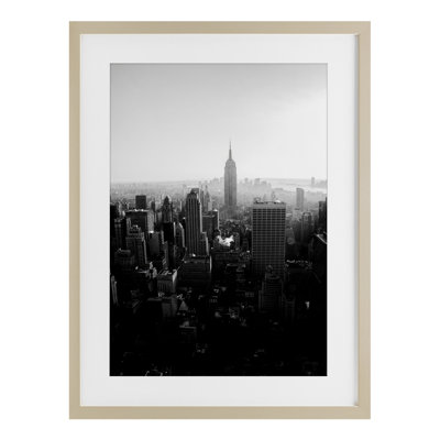 Empire Empire en impression monochrome sous verre encadrée, design par Aledanda