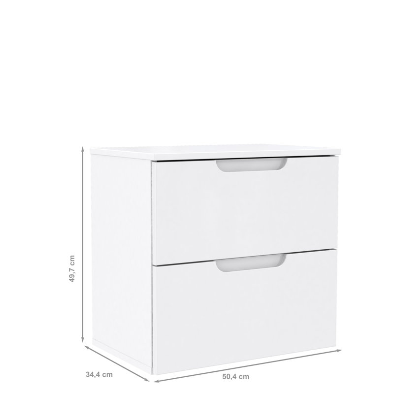 Warnick 50.4cm W Manufactured Wood Bedside Table