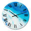 Horloge murale moderne bleue et blanche-55096181