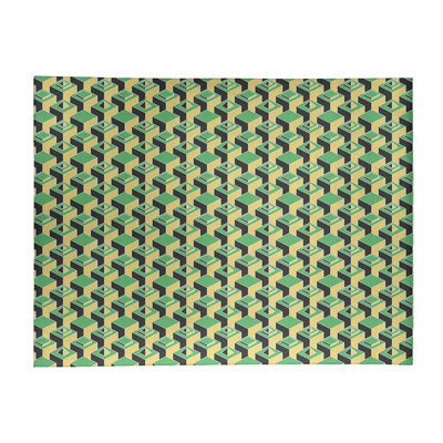 Tapis ivoire/vert/noir skyscrapers dark