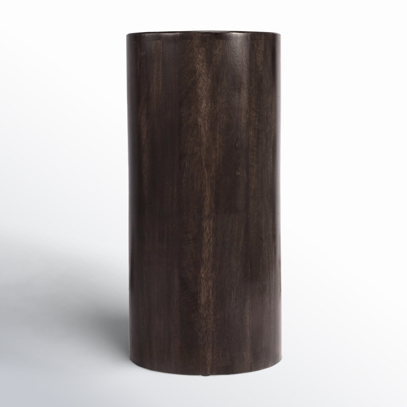 Liam Solid Wood End Table with Storage, Chocolate