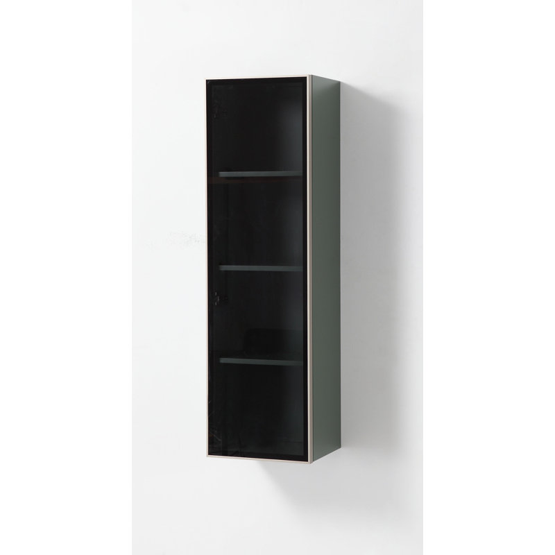 Luce 13" Wall-Mounted Side Cabinet, Forest Green/Dark Gold