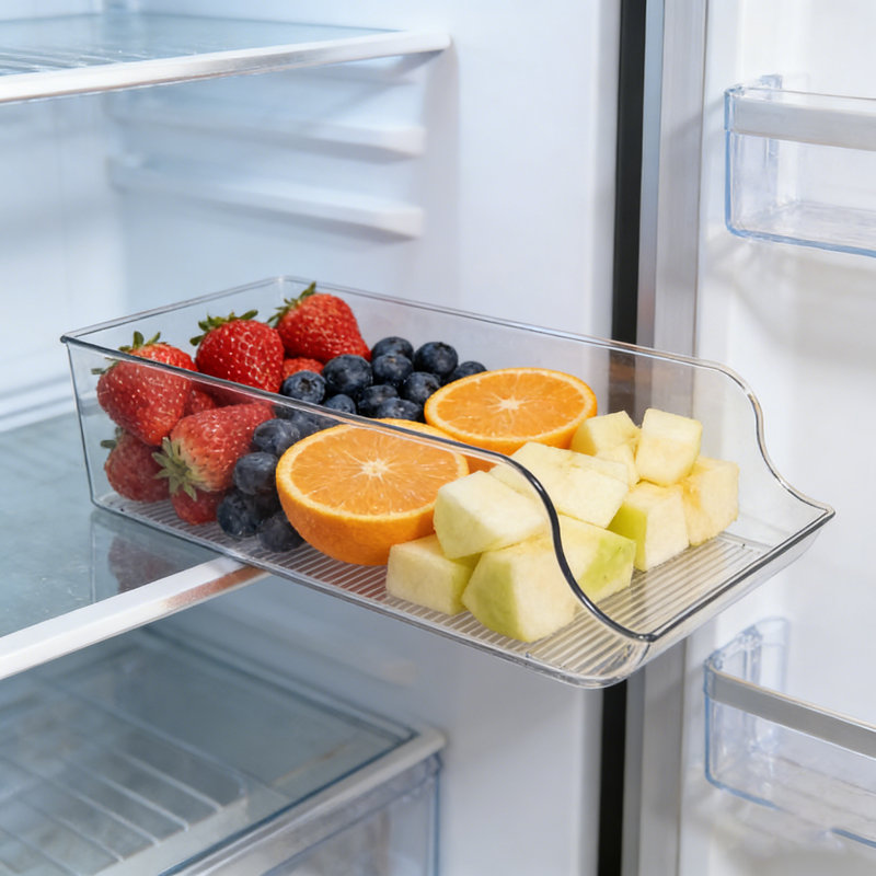 Réfrigérateur transparent pour animaux de compagnie et bac de rangement pour congélateur, boîte de rangement multi-usage