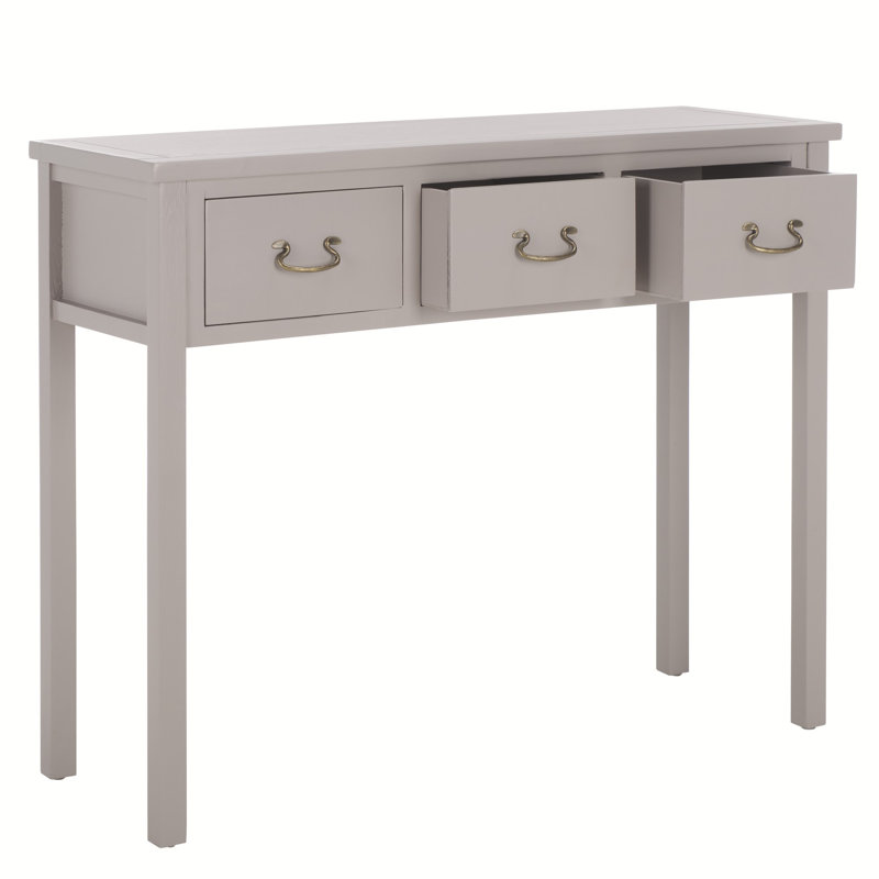 Vinea 39.4 " W Solid Wood Top Console Table, Quartz Gray