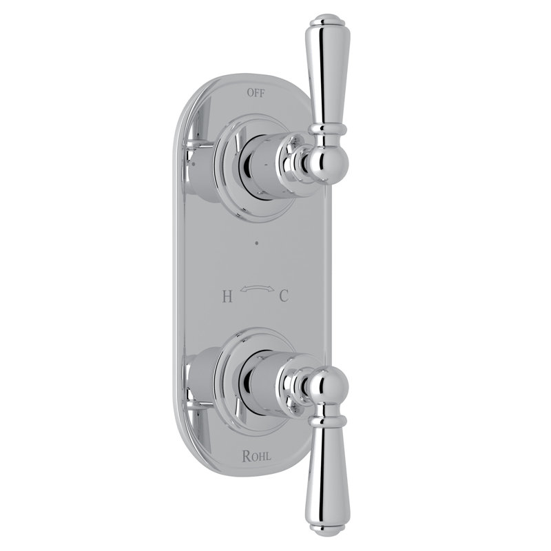 Edwardian™ 1/2" Thermostatic Trim with Diverter, Polished Chrome