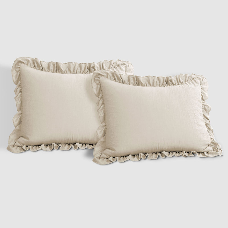 Reyna Microfiber 3 Piece Comforter Set, Full/Queen Comforter + 2 Standard Shams, Wheat