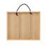 Angelar 3 Beer Bottle Pinewood Carry Case with Solid Lid Carrier