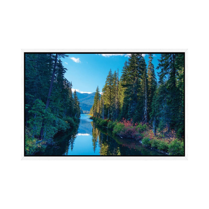 USA, Washington State Cooper Lake in Central Washington Cascade Mountains reflecting in calm waters 1 Piece Wall Art on Canvas