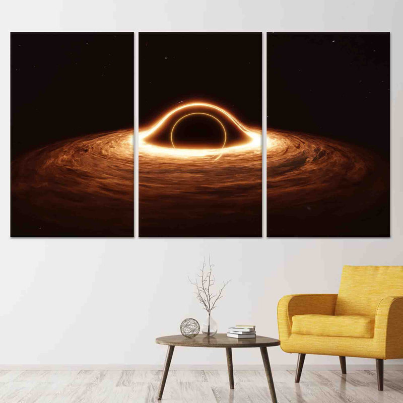 Toile imprimée: décor d'astronomie moderne pour espaces contemporains, toile tendue 3P, H: 47,2 po x l: 59,1 po