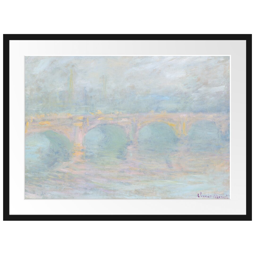 Gerahmter Kunstdruck Waterloo Bridge von Claude Monet