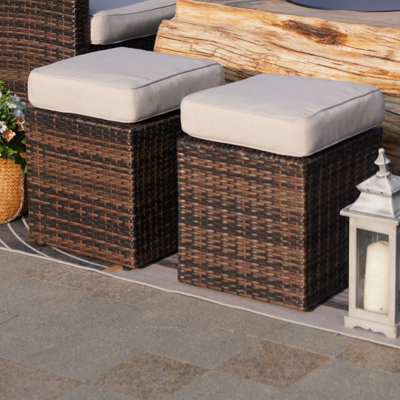 Kirkland Polyethylene (PE) Wicker Outdoor Ottoman