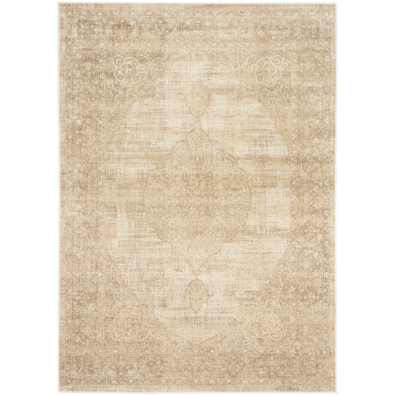 Evanoff Oriental Cream Area Rug, Rectangle 5'3" x 7'6"