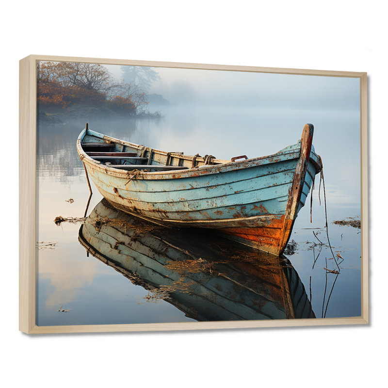 «Hadenson Boat Serene Waterscapes I», reproduction d'art sur toile encadrée, H 12 po x l 20 po x P 1 po