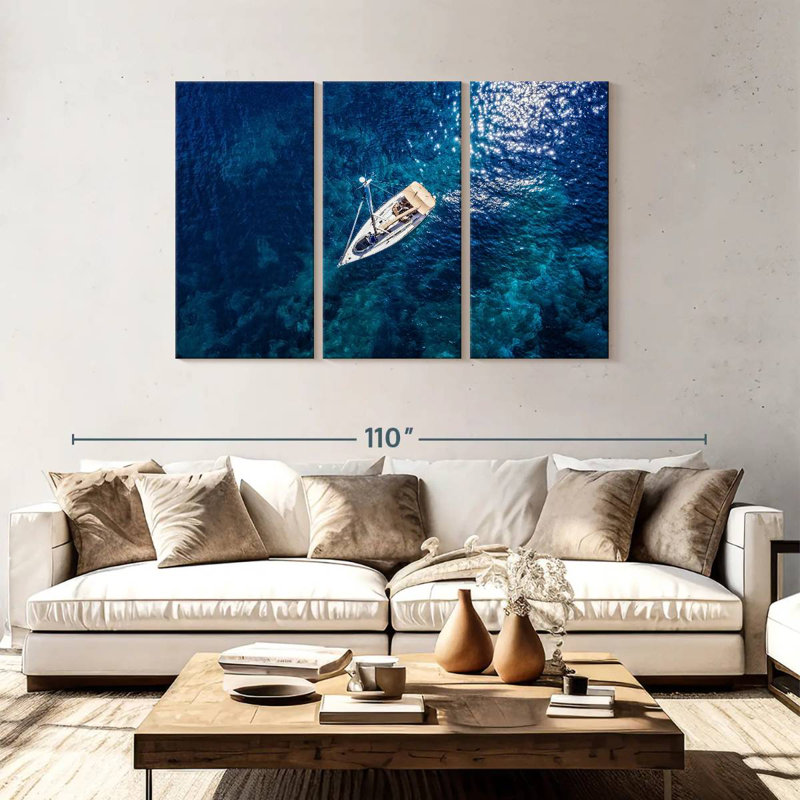 Mehar Anchored Sailboat, 48" H x 74" W