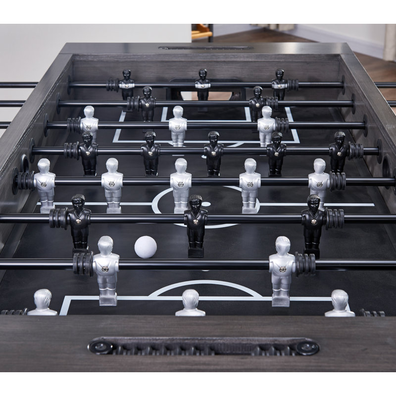 Gray Kona Finish Foosball Table with X-Shaped Legs
