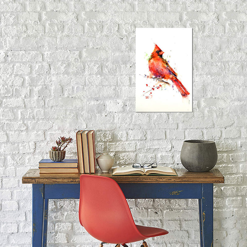 Red Bird by Dean Crouser - No Frame Painting on Canvas, 66.04 cm H x 45.72 cm W x 1.91 cm D