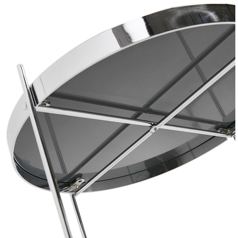 Windrim End Table, Chrome