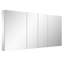 Miroir de salle de bain encastré ou mural sans cadre 4 pièces avec tablettes en verre-623626375