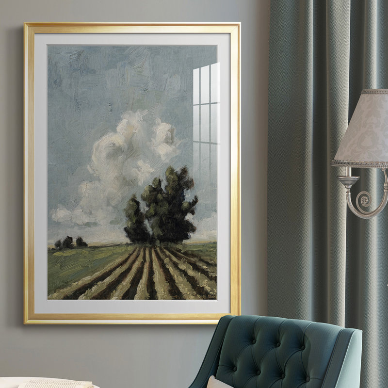 Copse Of Trees - reproduction de cadre photo, Cadre doré, H 36,5 po x l 26,5 po x P 1 po