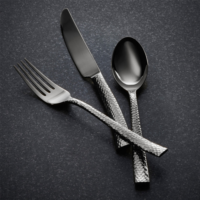 Ensemble de couverts en acier inoxydable , 20 pièces, service pour 4, Gunmetal