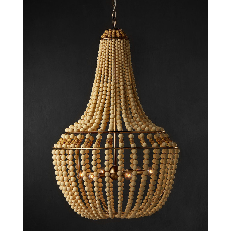 Penelope 6 - Light Iron/Brass Chandelier