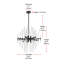 Luminaire suspendu unique à 6 lumières avec accents en cristal Francene-147485779