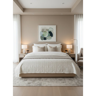 Ensemble de courtepointe 100% coton Haven avec bourre en polyester 120 g / m²
