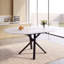 Extendable Metal Base Dining Table-845922409