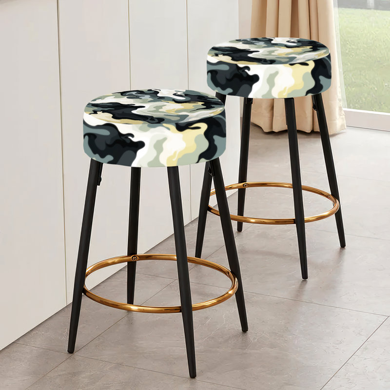 Ensemble de 2 tabourets de bar camouflage Industrial Edge