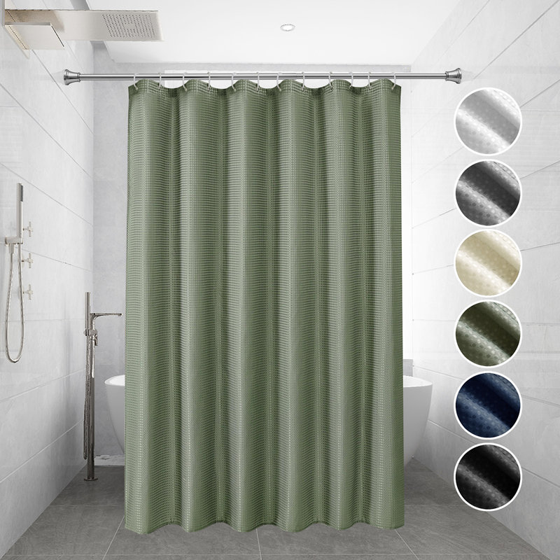 Rideau de douche Utopia Alley Waffle, Vert