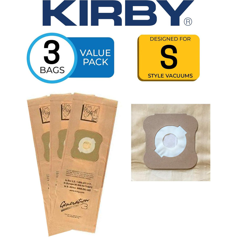 Ensemble de 3 sacs-filtres jetables Kirby