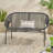 51.92'' Wide Curved Iron Loveseat-1967819230