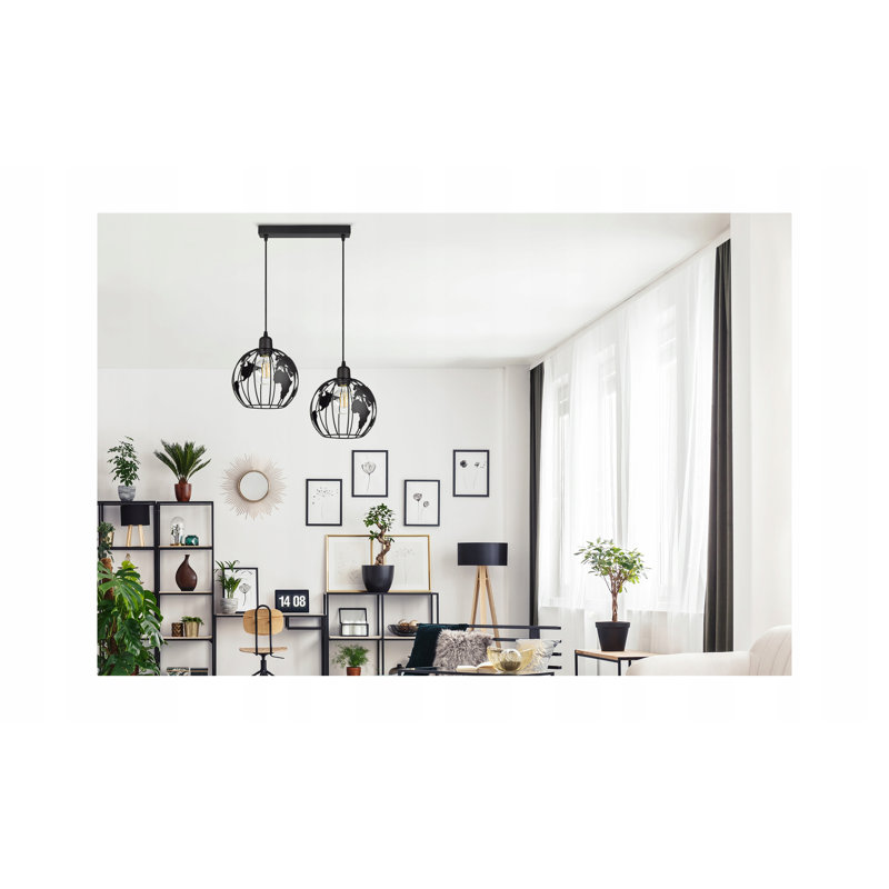 Fobbs 2 - Light Sphere Pendant, Black, Black