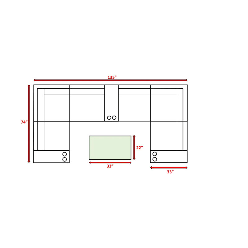 Ensemble de conversation pour 4 personnes avec coussins de patio pré-assemblés