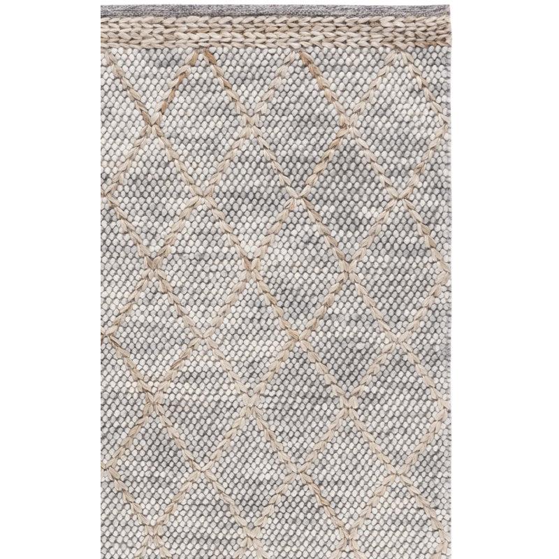 Natura Hand-Woven Geometric Wool and Cotton Rug, Runner 2'3" x 9'