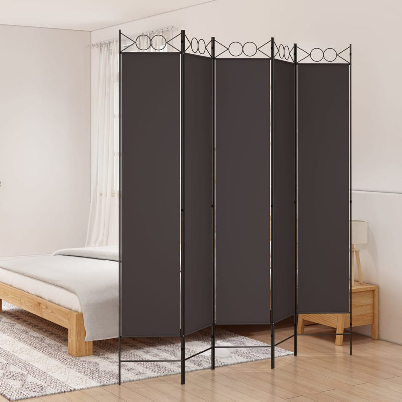 Casida Folding Room Divider, White, 200 x 220 cm, 5