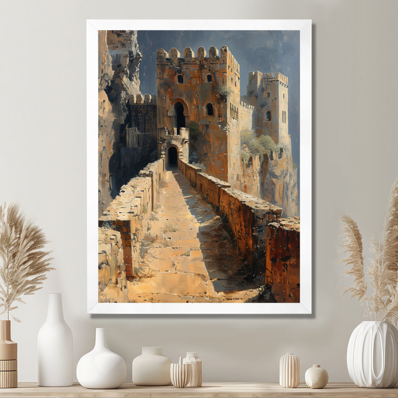 Décoration murale Babylone ancienne forteresse I - Forteresses, Toile encadrée blanche avec une seule photo