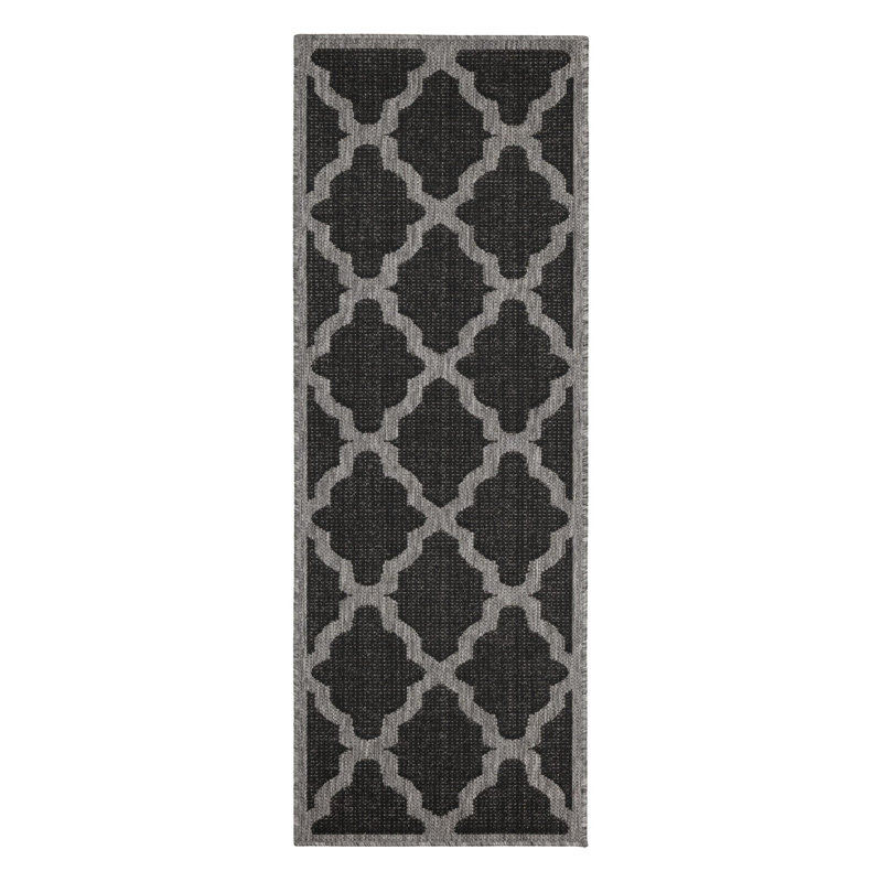 TRELLIS GREL FLATW BLACK 160/225cm, Rectangle 60 x 110 cm